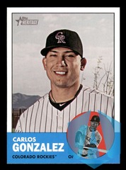 2012 Topps Heritage #480 Carlos Gonzalez SP Rockies
